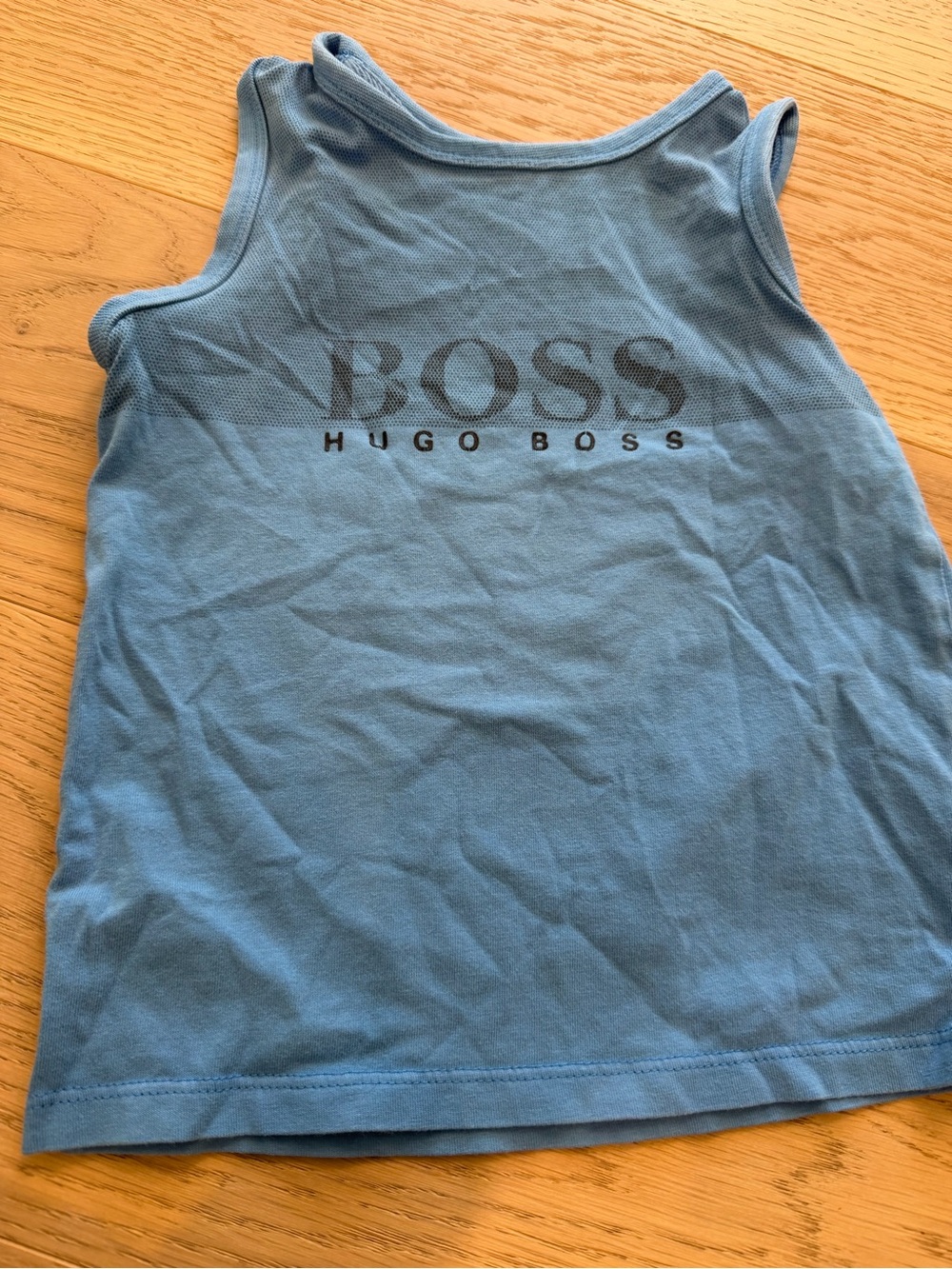 Boss Light Blue Kids Logo Tank Top